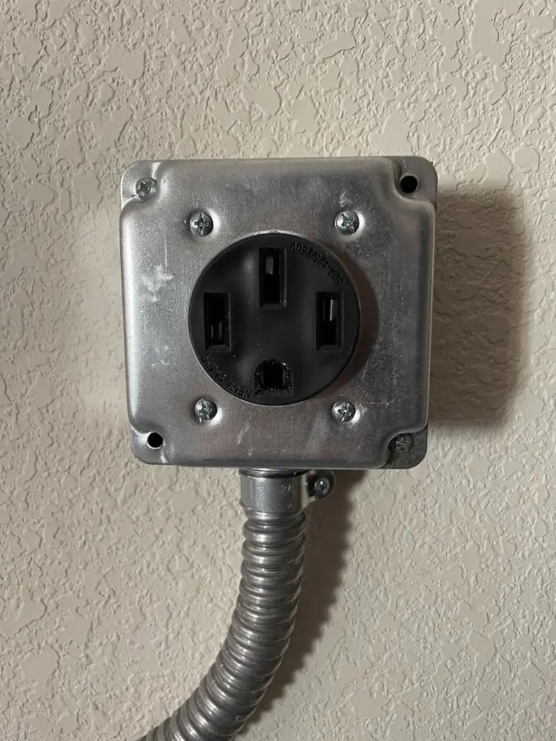 NEMA 14-50 outlet installed for Smart Home Electrical in Camanche